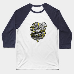 Fractured Skull Mask Baseball T-Shirt